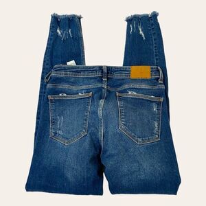 Zara Basic Z1975 Denim Skinny Jeans Womens Distressed Destroyed Size 2 Flaws